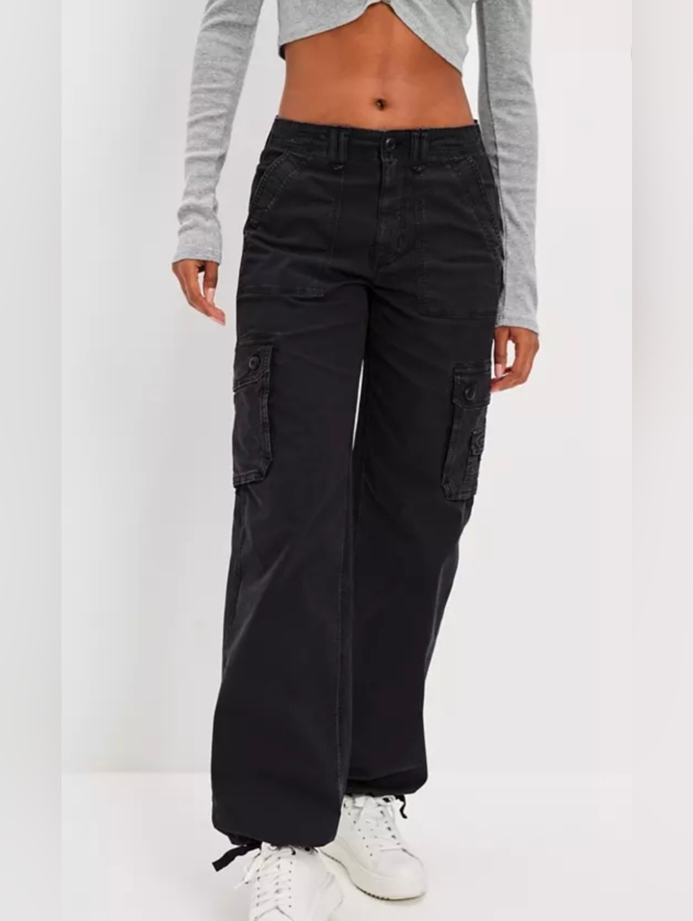 American Eagle Snappy Stretch Baggy Cargo Wide Leg Jogger Size 8/29 New